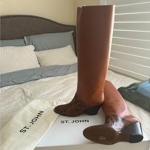 Saint John Cognac boots